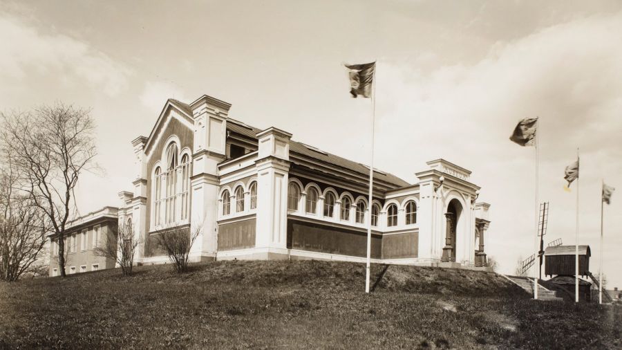 an old picture of the museum